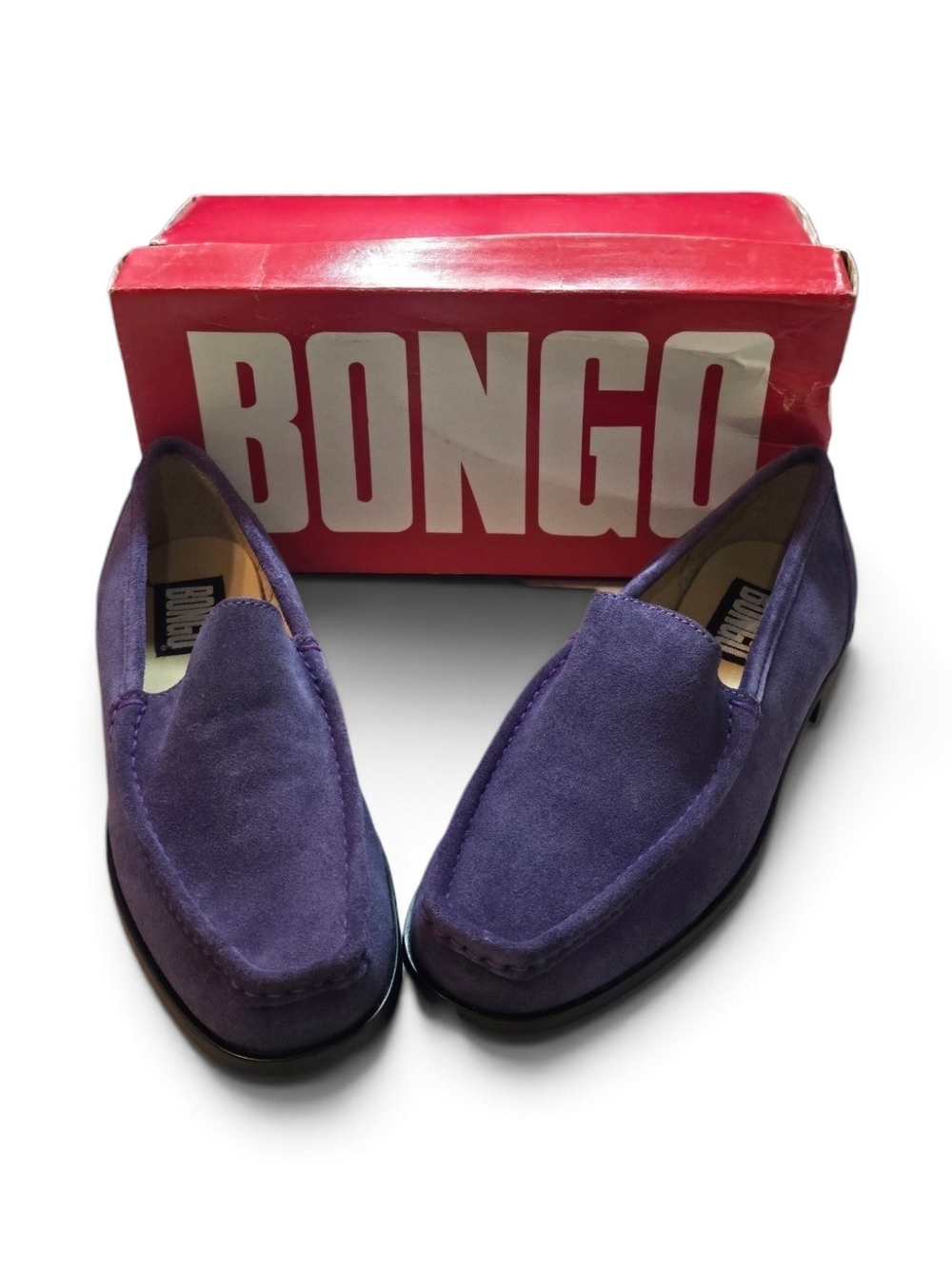 BONGO Women's Purple Suede Slip-On Loafers